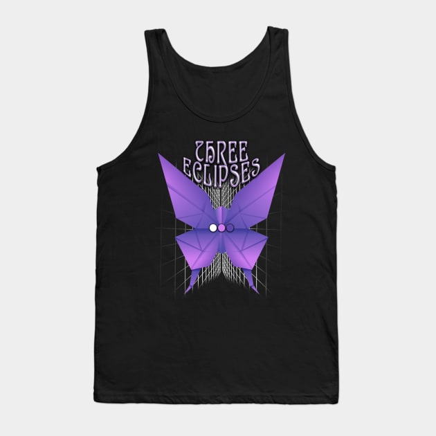 Japanese Origami Butterfly Vaporwave Futurism Streetwear Tank Top by Sassee Designs